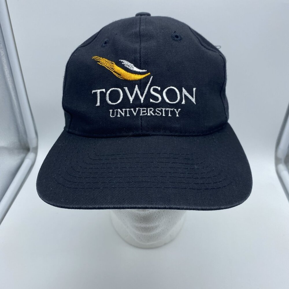 Towson Tigers University Black Baseball Cap Hat Snap-back Men's NCAA